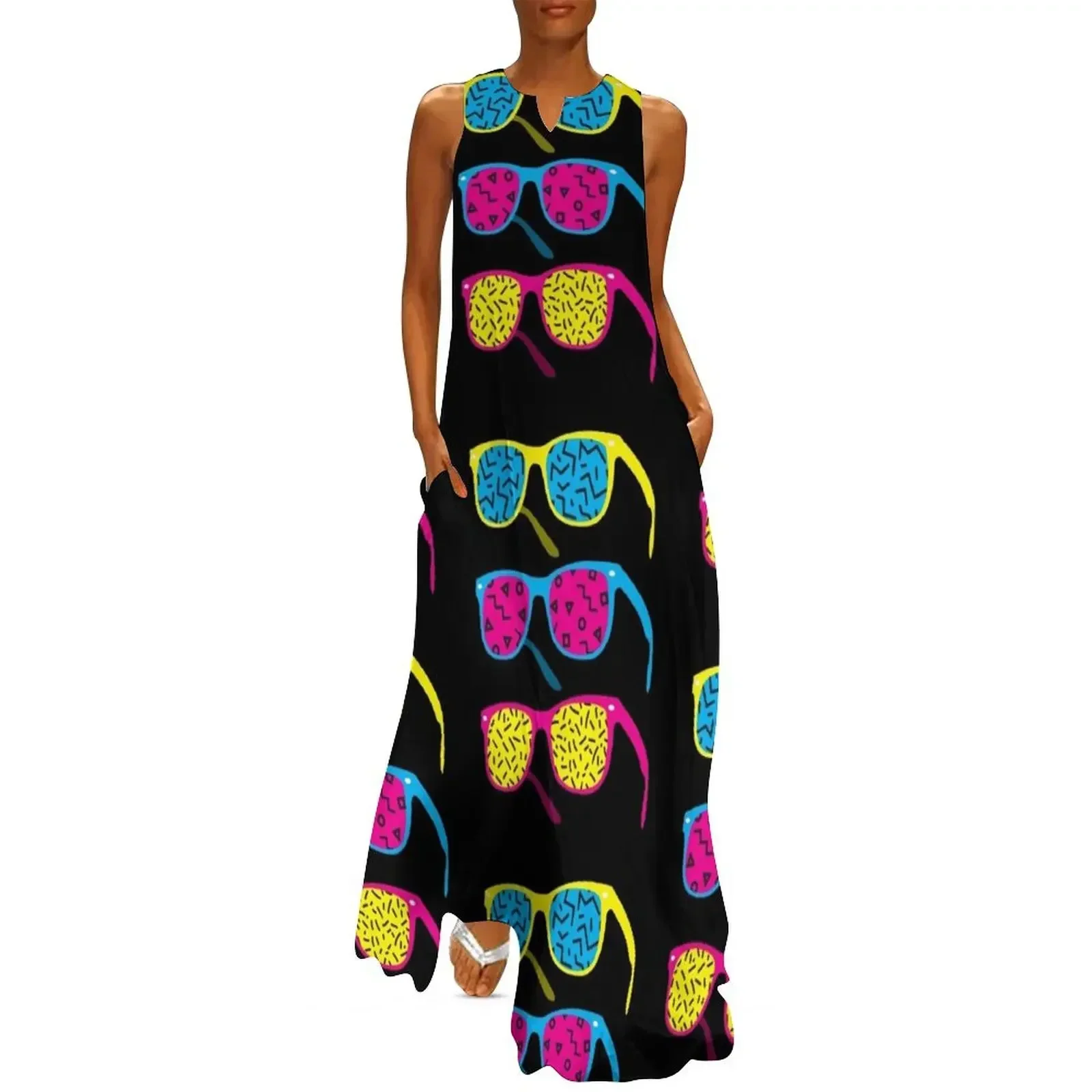 

Retro Hipster 80's 1980s Glasses: Costume & Casual Long Dress Clothing elegant guest wedding dress Long dress
