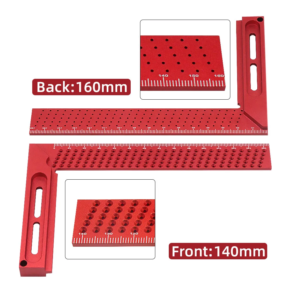 Woodworking Cross Calibration Ruler ,Precision T-Type Ruler Scribing Marking Gauge,Aluminum Alloy Height Gauge Measurement Tools