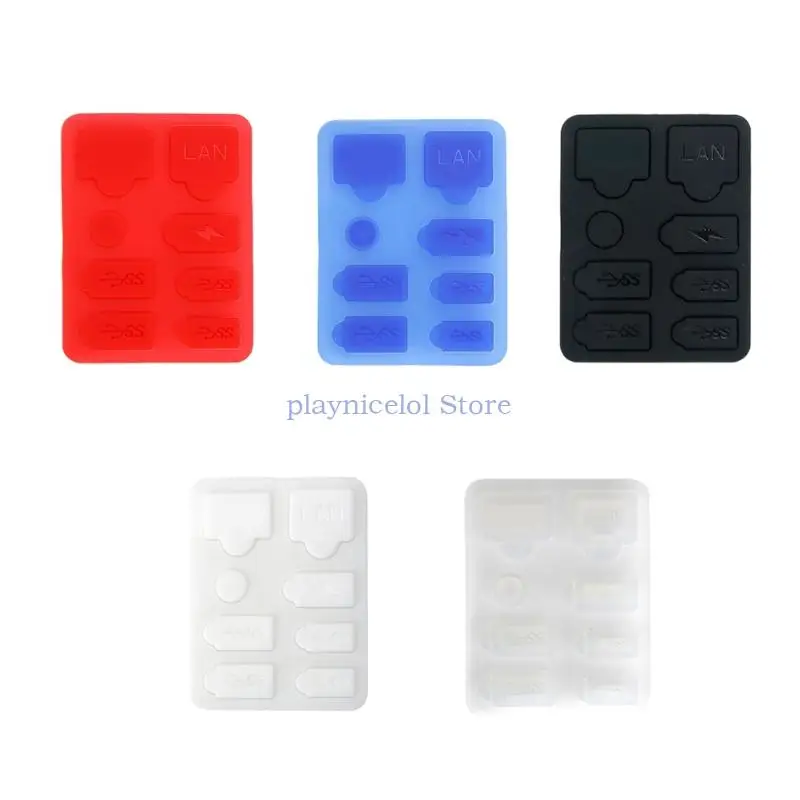 8 in 1 Dust Plug Silicone Stopper for PS5 Game Console Dustproof Protections Cover Gaming Accessories Spare Part