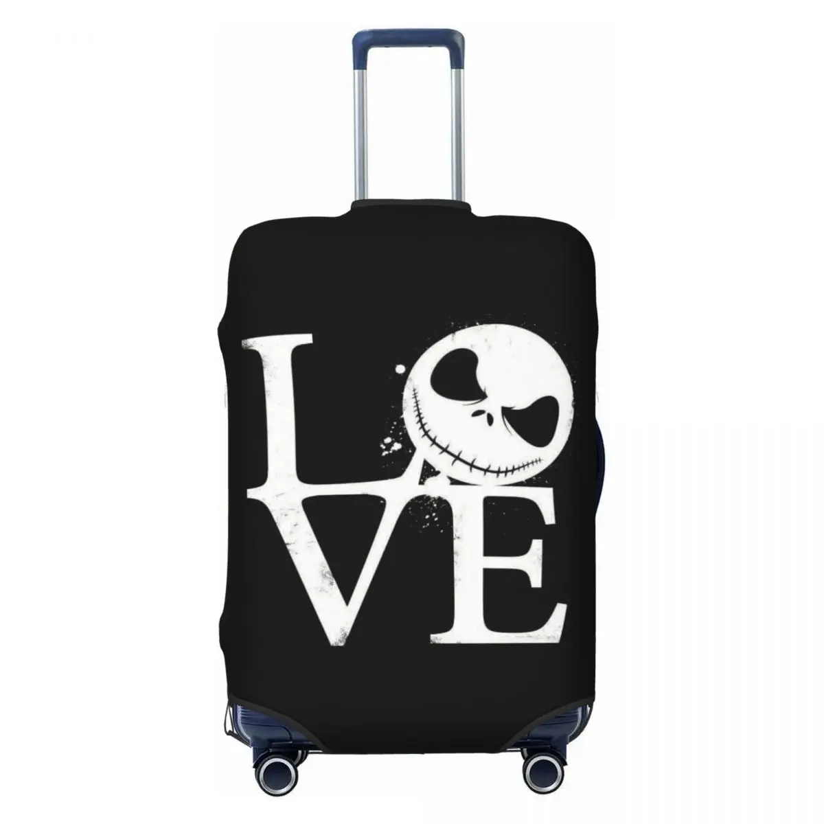

Custom Jacks Movie Skellingtons LOVE Travel Luggage Cover Dust Proof Suitcase Cover Protector Fit 18-32 Inch