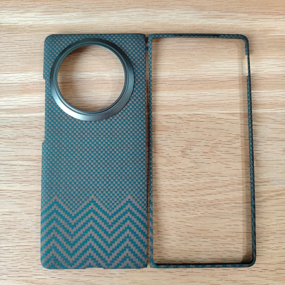 HKSN case for VIVO X Fold 3 Kevlar Aramid Carbon Fiber lightweight Matte/Anti-Glare Non-Slip Magnetic Wireless charging metal