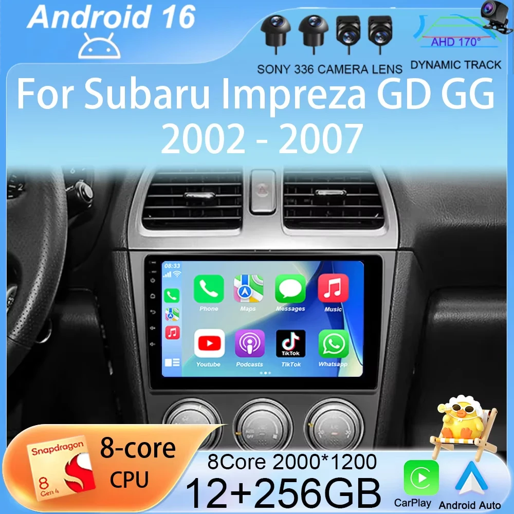 

Автомагнитола Android 16 для Subaru Impreza GD GG 2002-2007, мультимедийный плеер, GPS, аудио, 2DIN, головное устройство, стереосистема, 4G