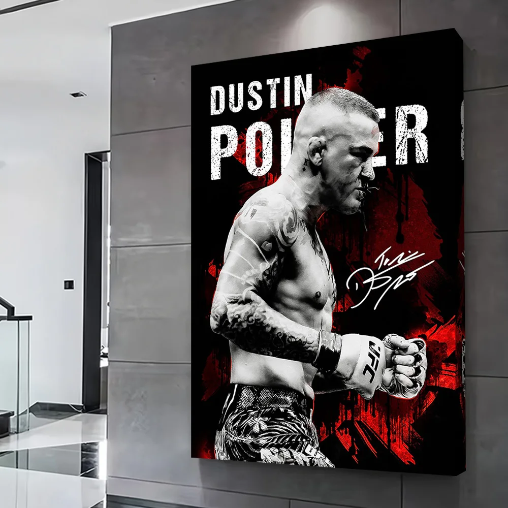 Dustin Poirier Boxer Fighter Poster Customizable Printed Canvas Painting for Pictures Wall Art Aesthetic Decoration Wand Deko
