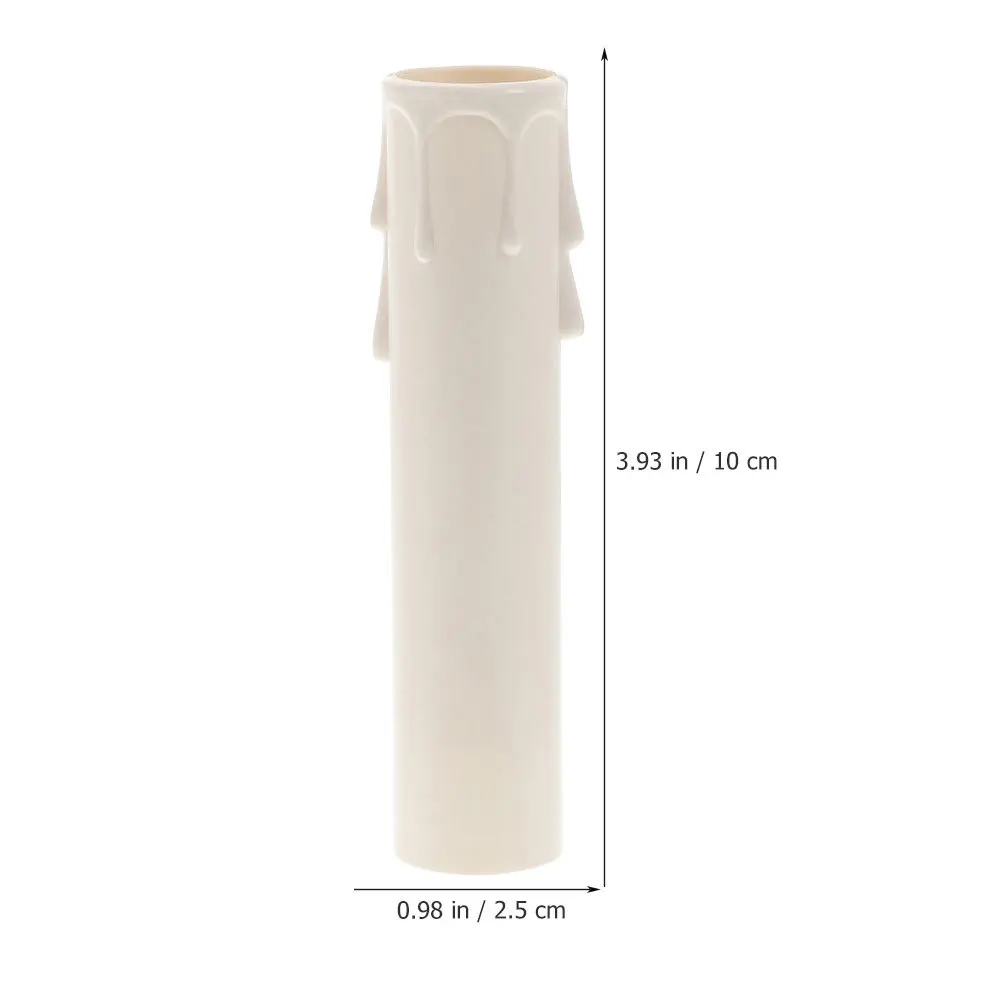 15 قطعة أنبوب البلاستيك الثريا يغطي طويل القامة غطاء المقبس ل بالتنقيط الشموع استبدال الشمعدانات لمبة قاعدة الزخرفية