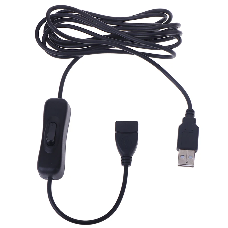 2m USB Cable Male To Female Switch ON OFF Cable Toggle LED Lamp Power Line