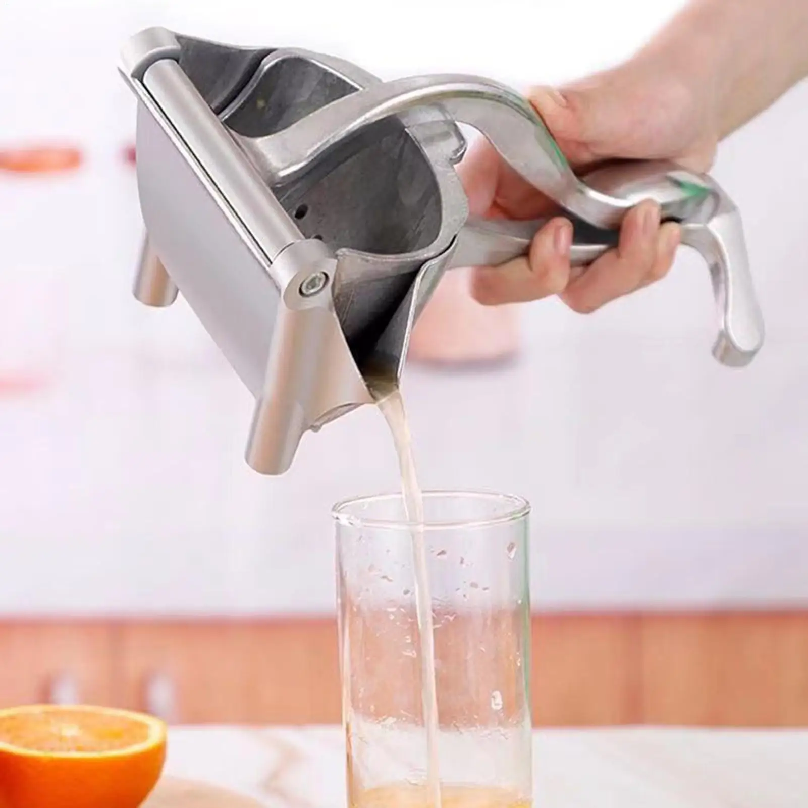 Espremedor de Limão de Metal Reforçado, Espremedor Manual Ergonômico e Durável para Suco Fresco, Espremedor de Maçã para Restaurante