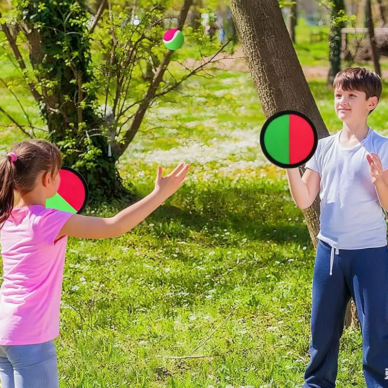 Toss And Catch Ball Game Beach Toys Sticky Sports Toy Equipment Parent-Child Interaction For Play Activities Playground Backyard