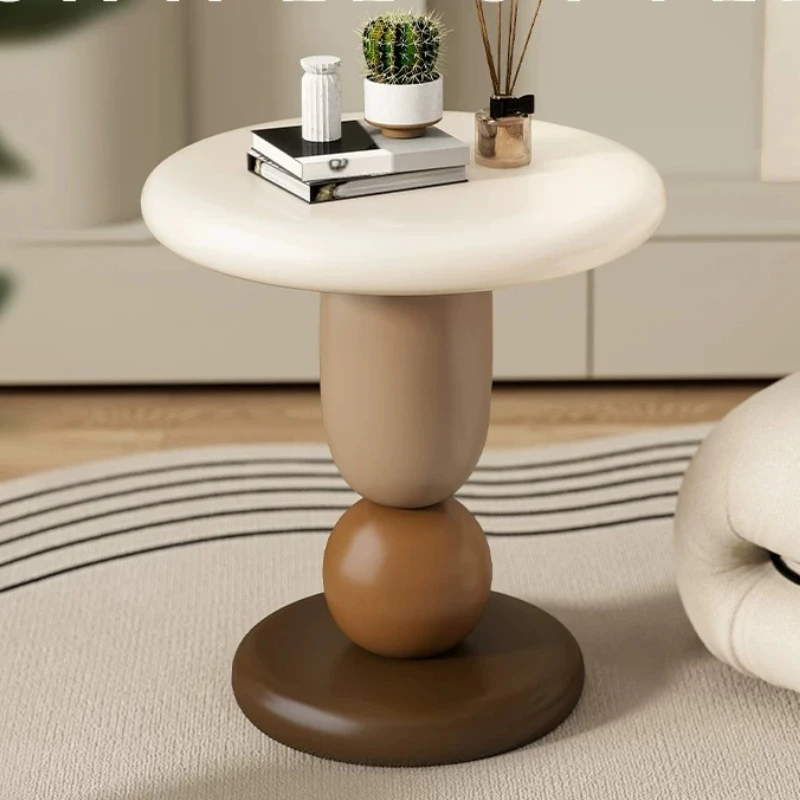 

Excellent2025LatestMidCenturyMinimalistCreamySideTable,ModernSofaCoffeeDeskForCompactLivingRoom,SuperAccentSmallEndShelf