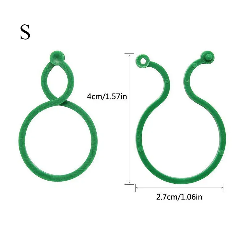 50 шт., зажимы для обвязки садовой лозы, кольцевой держатель с пряжкой для растений, подставка для томатных растений, инструмент для поддержки