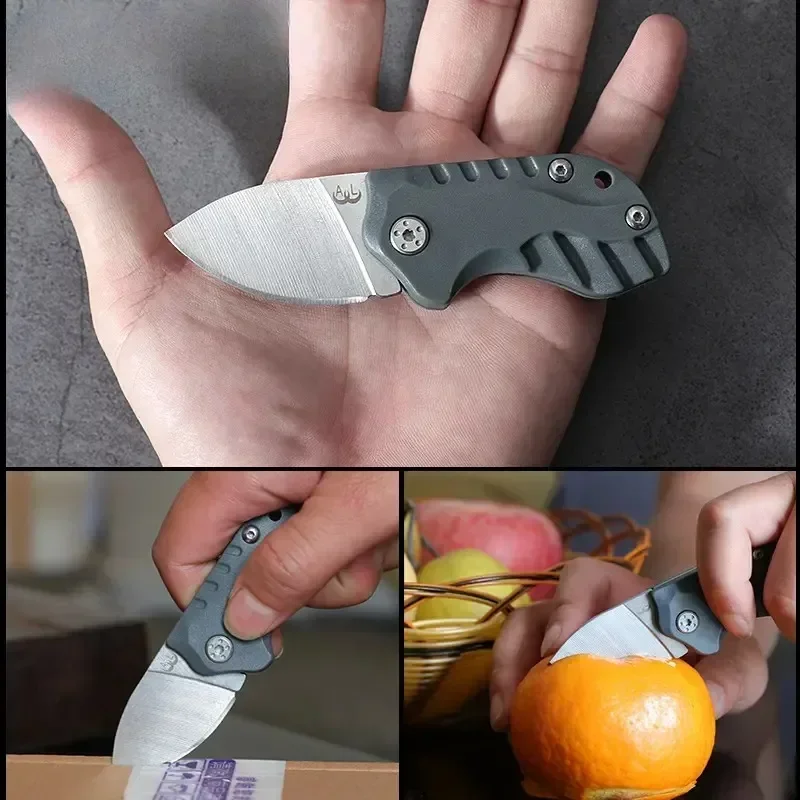 Stainless Steel Mini Knife Folding Portable Keychain Carrying Fruit Peeler Multi-purpose Outdoor Pocket Knife