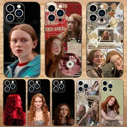 Sadie Sink Phone Case For iPhone15,14,13,12,11,Pro,Max,Plus,Mini,X,XS,XR,8,7,6,S,Plus,SE Soft Black Case