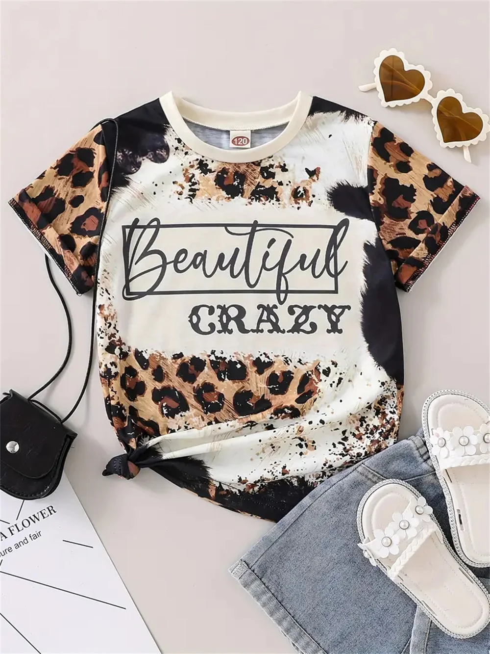 Camisetas con estampado 3d para niña, Tops de manga corta a la moda, ropa informal para niña, ropa para niño