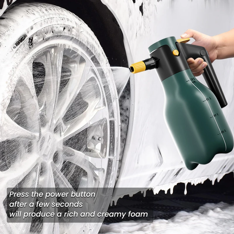 Upgraded 2L Electric Foam Spray Bottle 60° Adjustable High Pressure Car Wash Cannon for Vehicle/Home/Garden Cleaning Sprayer image 2