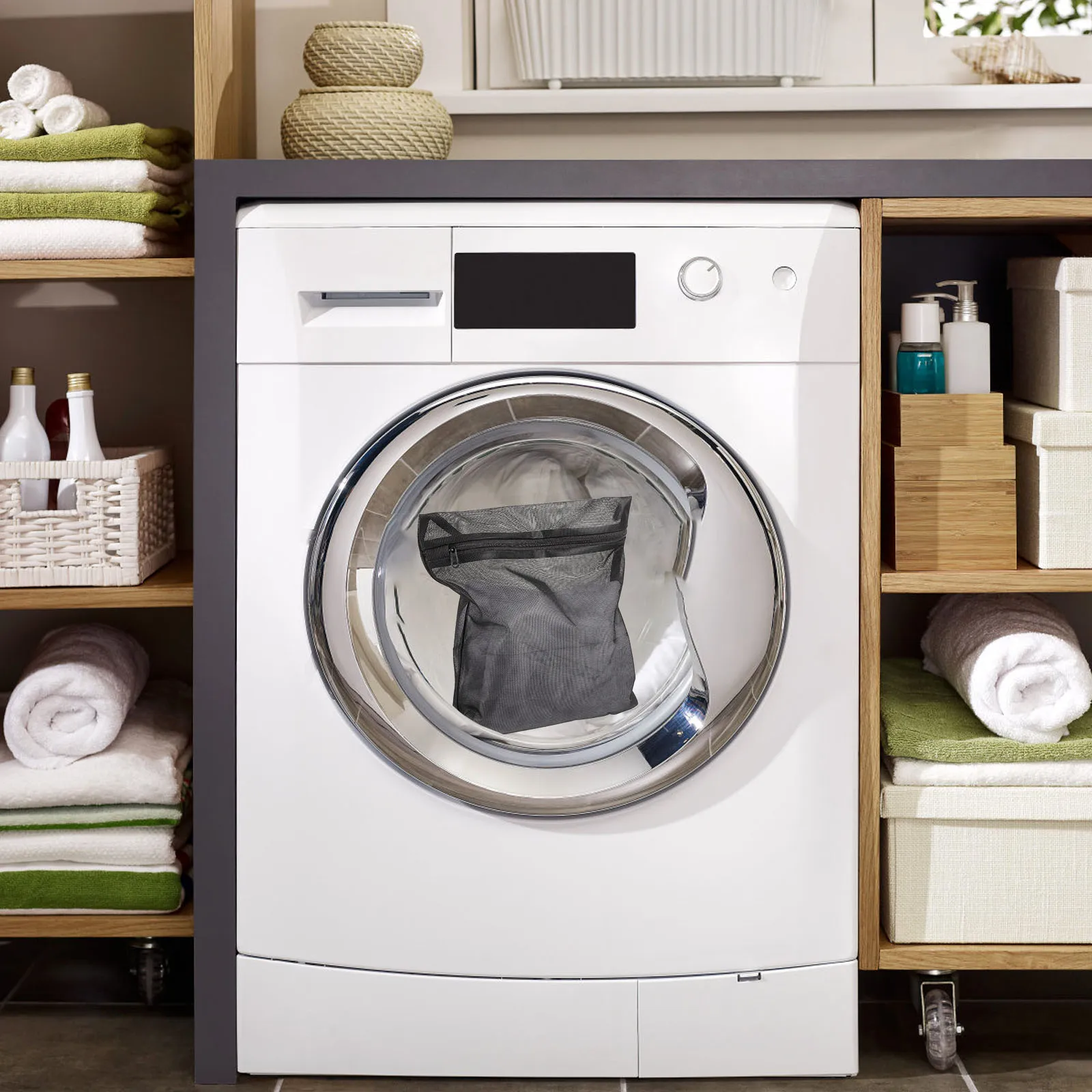 

4Pcs Reusable Laundry Mesh Bags Heavy Duty Wash Bags for Bras Underwear Socks Baby Clothing Camping Travel Storage