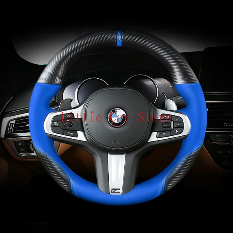 

DIY Stitching Suede Leather Steering Wheel Cover For BMW x1 320li x3 x4 x5 Interior Accessories