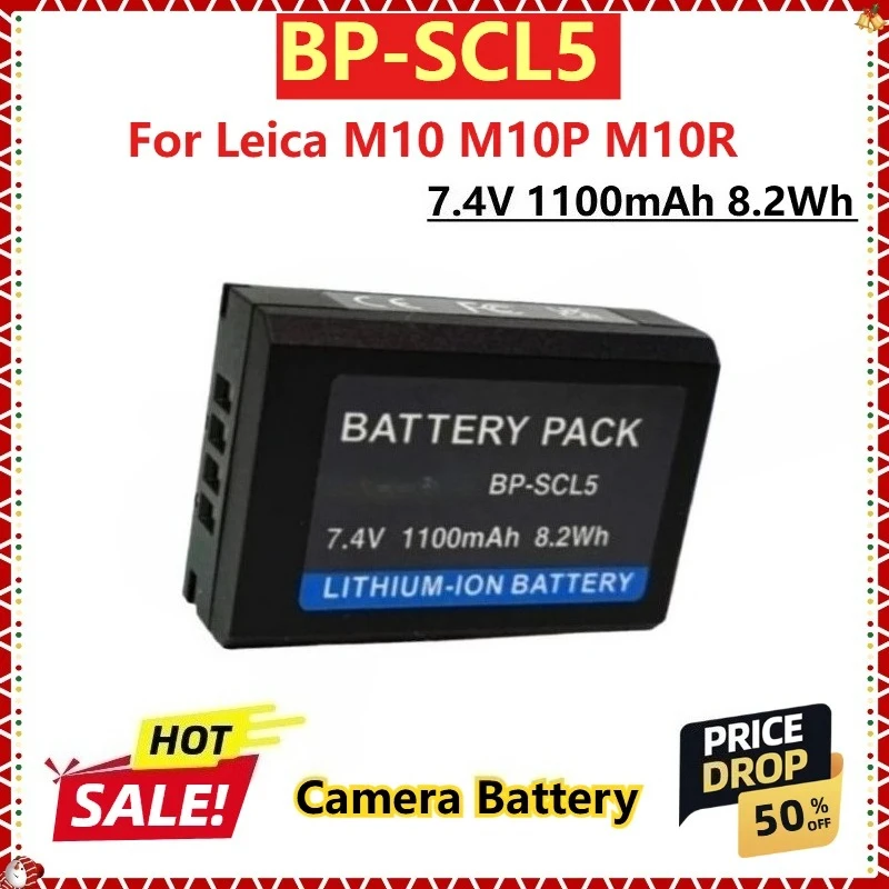 Pour Leica M10 M10P M10R nouveau Cameron CS-BDC10MC BP-SCL5 7.4V 1100mAh 8.2Wh batterie de caméra 24003