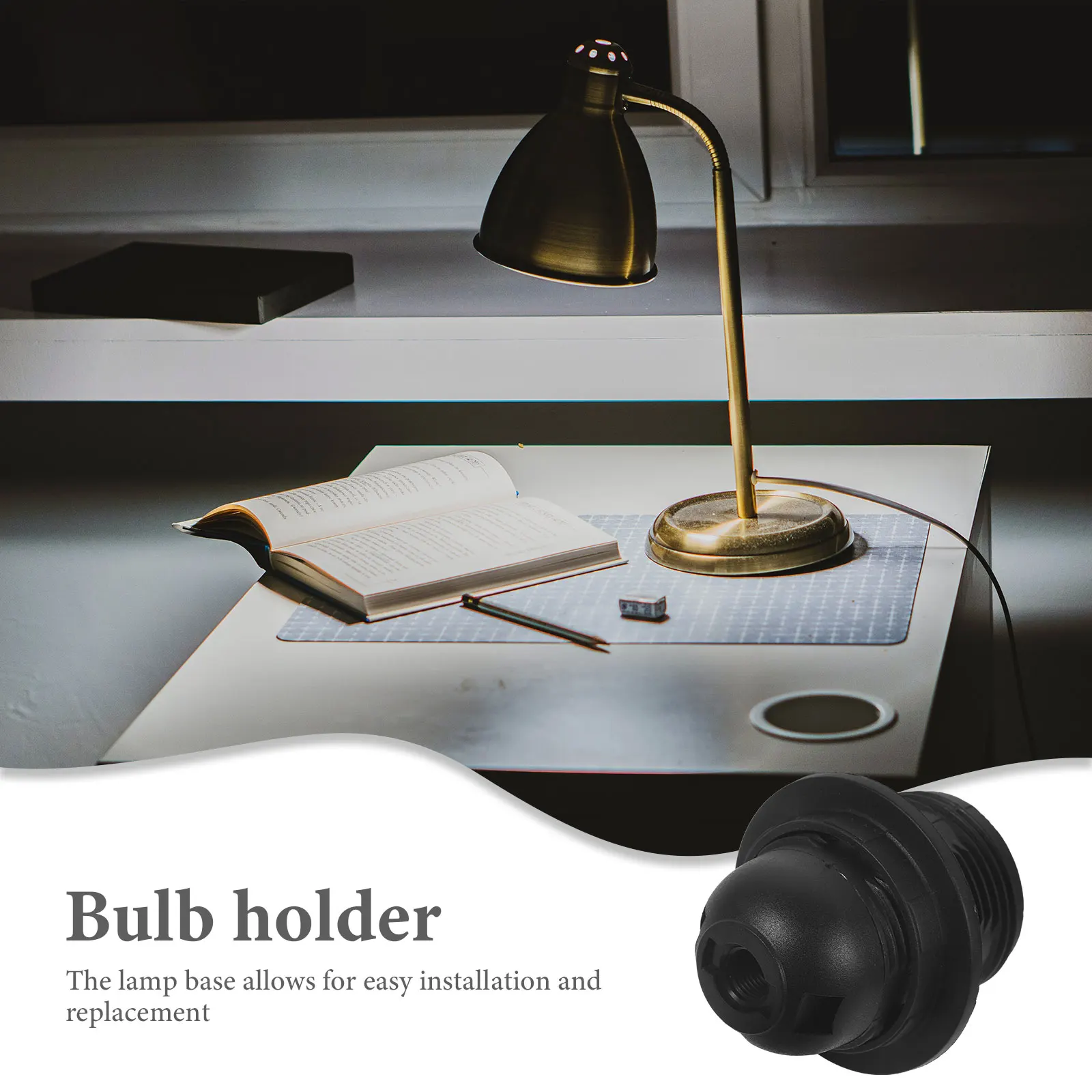 

Threaded E26 Lamp Holder Smooth Finish Reliable Build for DIY Pendant Lamps and Table Lights Modern Bulb Socket Solution