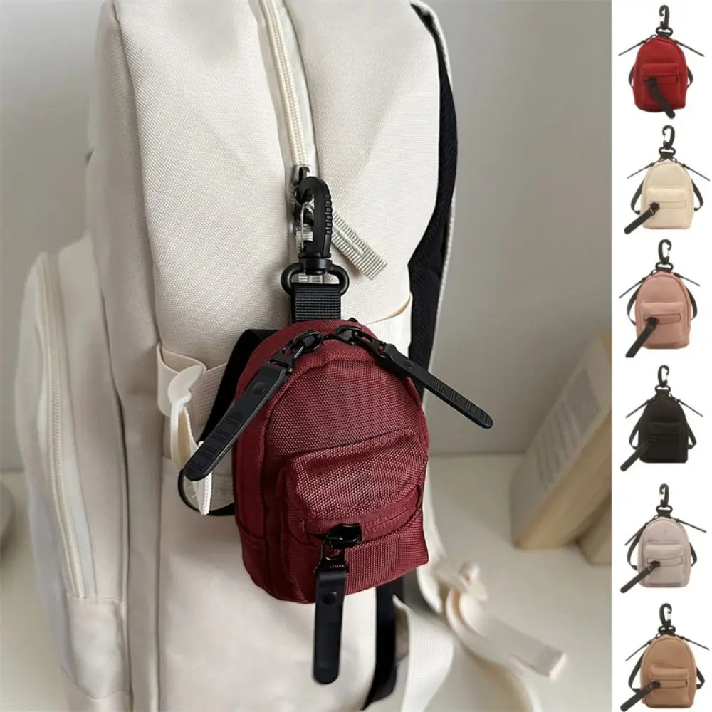 New Trend Colorful Mini Backpack Coin Purse Harajuku Portable Mini Canvas Wallet Zipper Pouch Cute Bag Shape Wallet Male