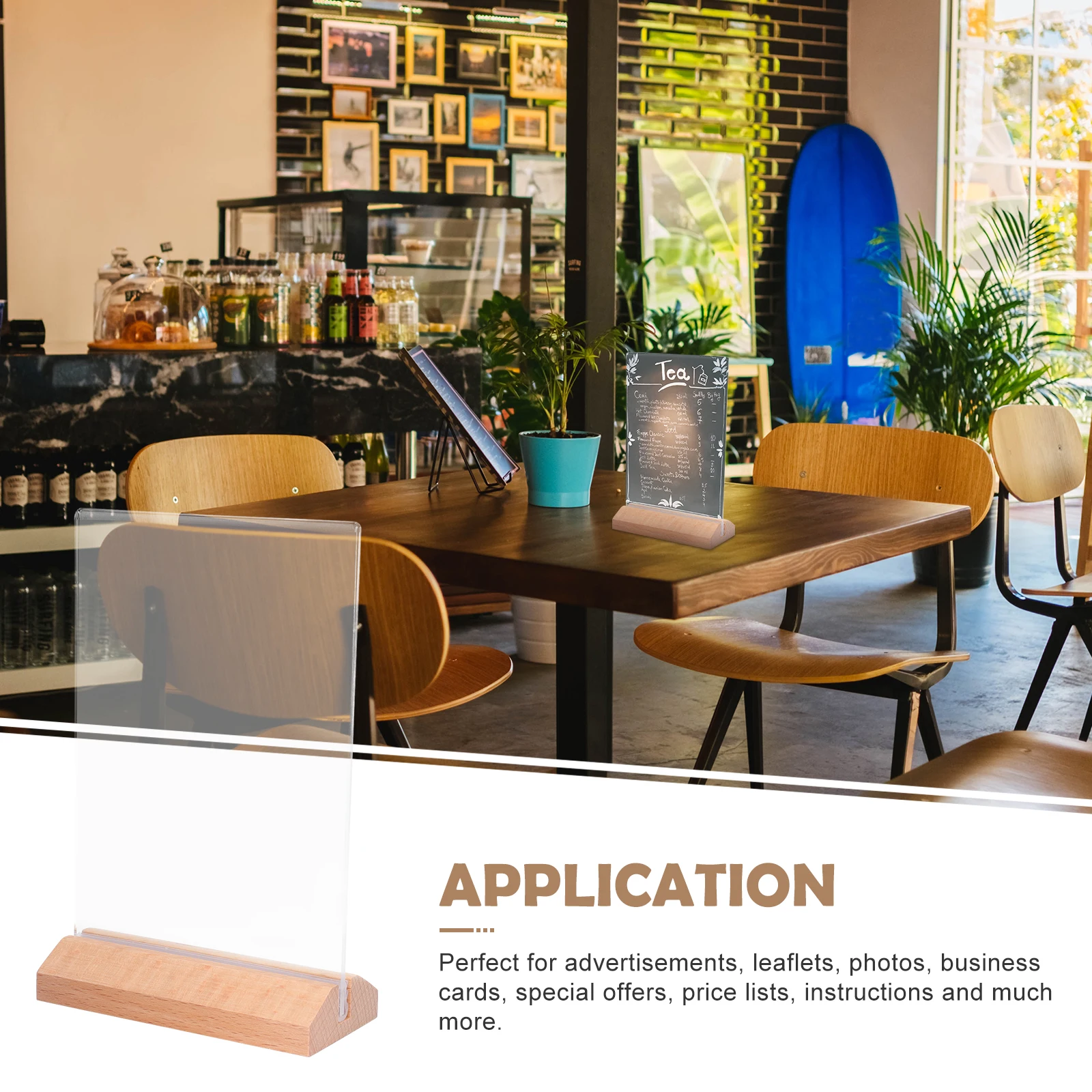 

Creative Sign Stand Ad Holder Table Menu Storage Rack For Supermarket Store Tabletop Note Display Board Dustproof Price