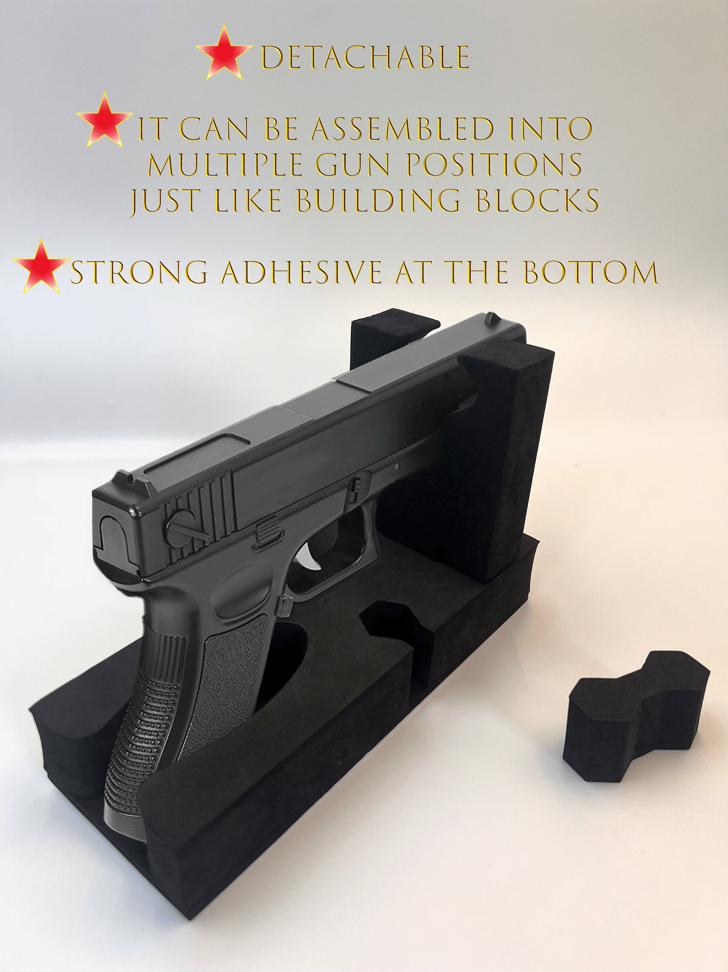 Free Combination EVA Foam Pistol Holder Rack Organizer Gun Protective For Gun Safe Cabinet Storage Handgun Stand