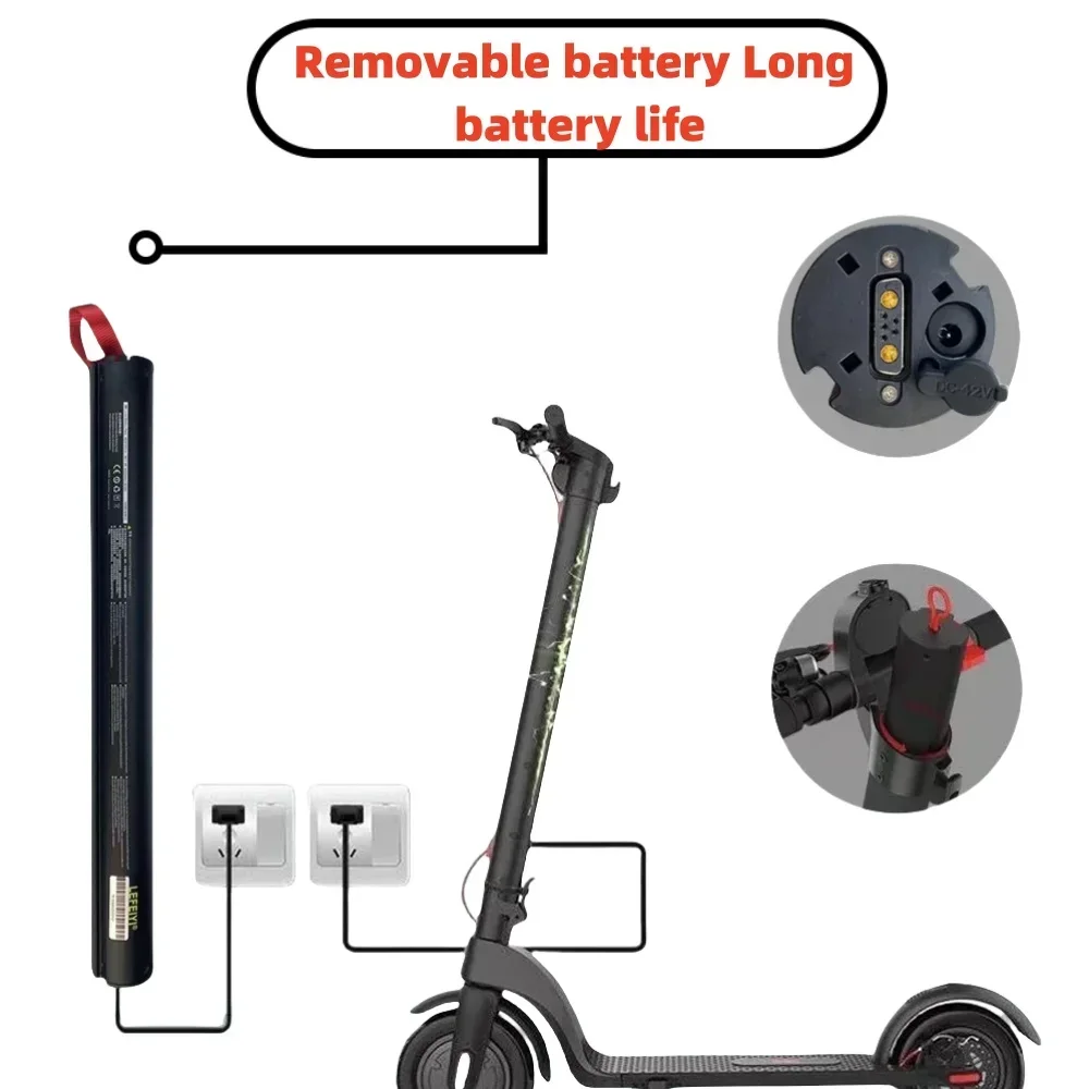 Batterie de Trottinette Électrique Pliable Intégré, Rechargeable 24.com, 36V, 5,2 Ah, pour Huanxi HX X7