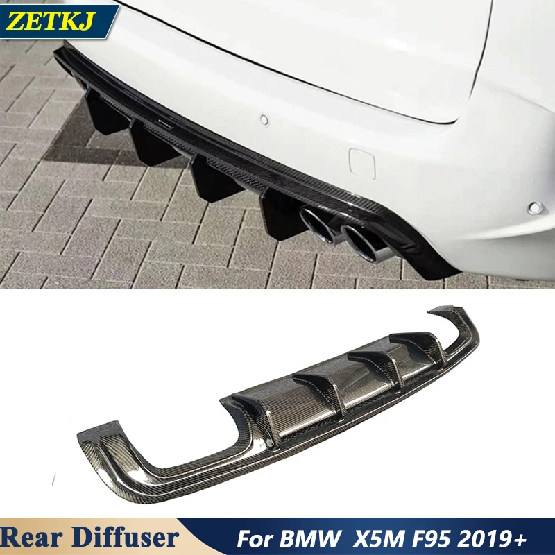 

Задний бампер автомобиля из настоящего углеродного волокна в стиле V/R, диффузор, Стайлинг, деталь для BMW X5M X6M F85 F86 2015-2018, модификация, тюнинг
