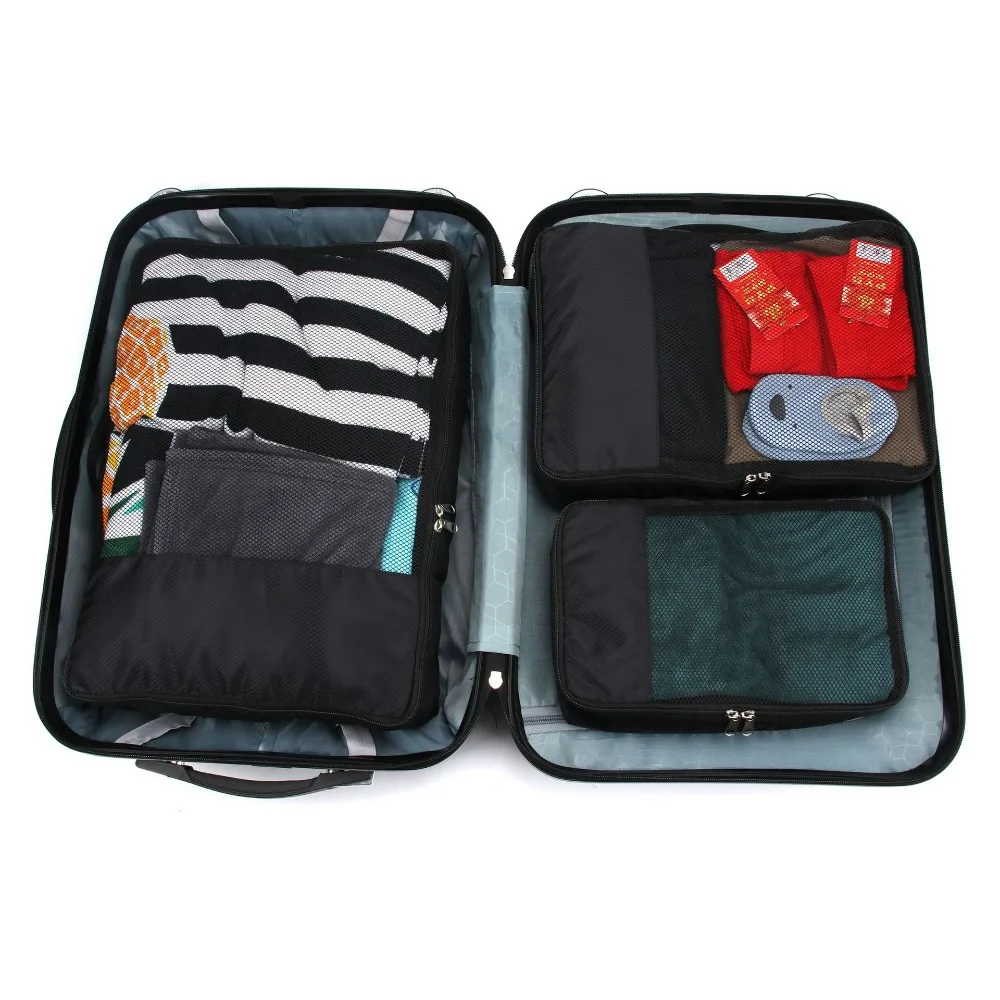 Travel Packing Cubes Luggage Organizer Bags for Suitcase Compression Storage Pouches with Mesh Lightweight Travel Accessories