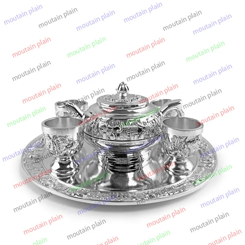 Teacup Set Tea Set Home Retro Style Sterling Silver Teapot Chinese Tea Large Capacity Men's