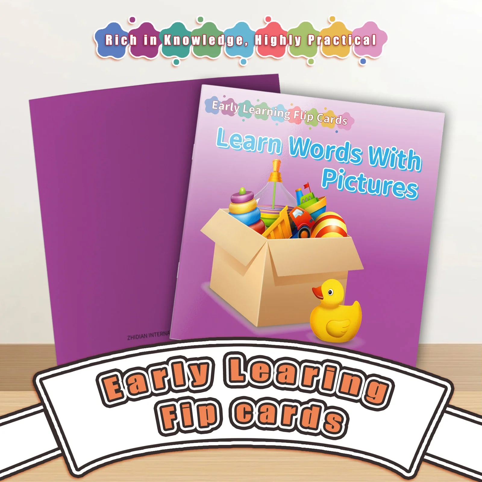 Look and Learn Card Book - Early Learning Vivid Knowledge Card Book, Visually Stimulating Educational Cards
