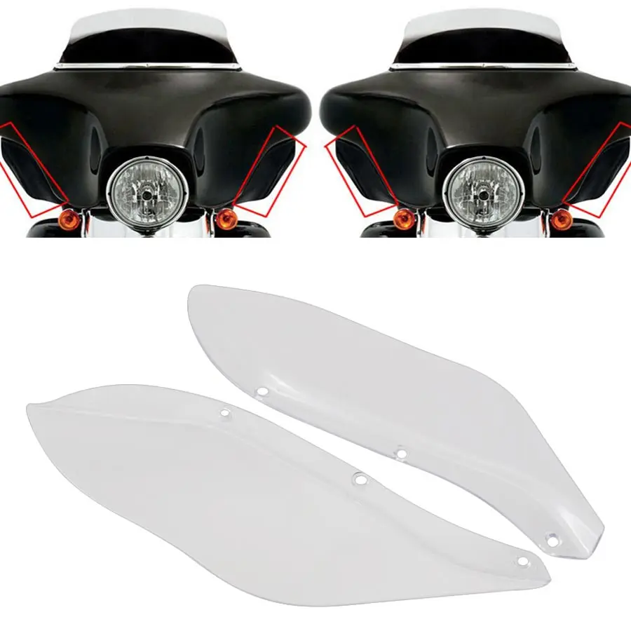 Motorcycle Side Wing Windshield Air Batwing Deflector Plastic Fairing For Harley Touring CVO Ultra FLHT FLHX 96-13 Accessories