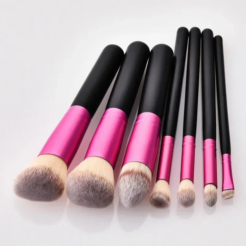 7 PCS Makeup Brushes Tool Set Cosmetic Powder Eye Shadow Eyebrow Foundation Blush Blending Beauty Make Up Brush Kit