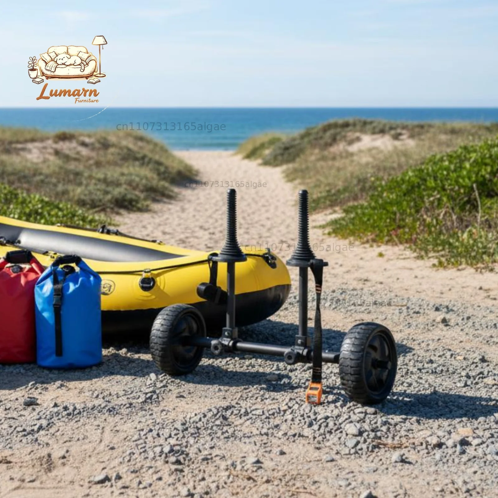 Adjustable Kayak Trolley Lightweight Kayak Carrier Surfboard Dolly Easy Assembly Sports Gear Foldable