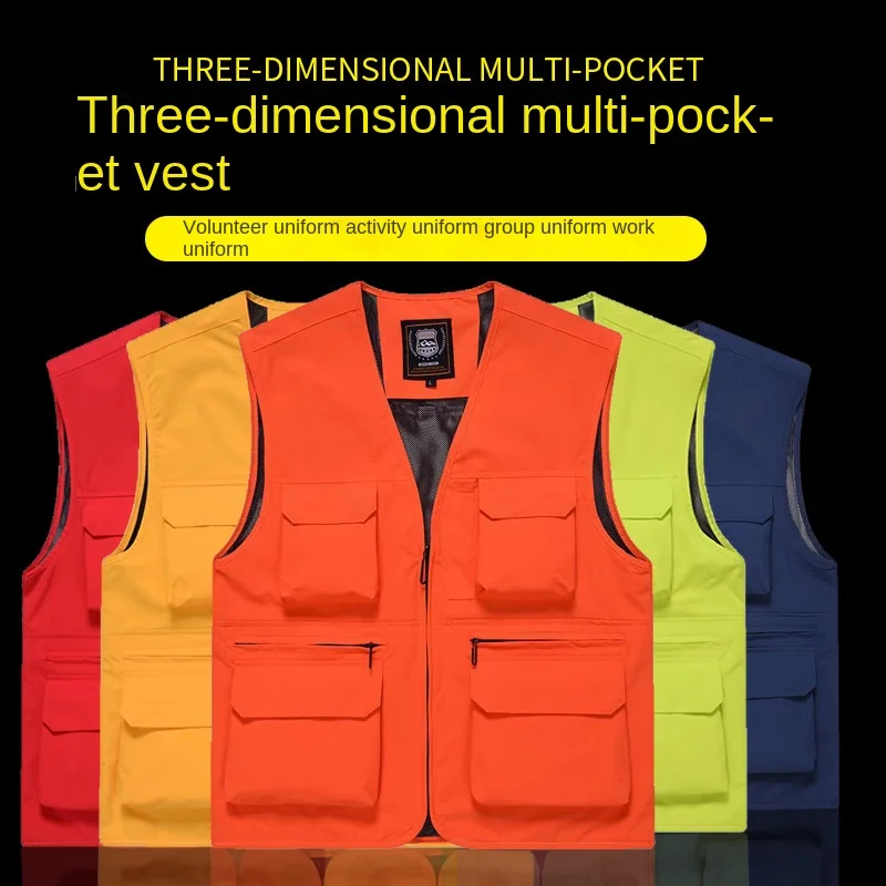 Veste de randonnée en fibre à poches multiples pour homme, manteau de travail sur mesure, grande taille, OupillGolf Man, gilets de pêche, course à pied, chasse