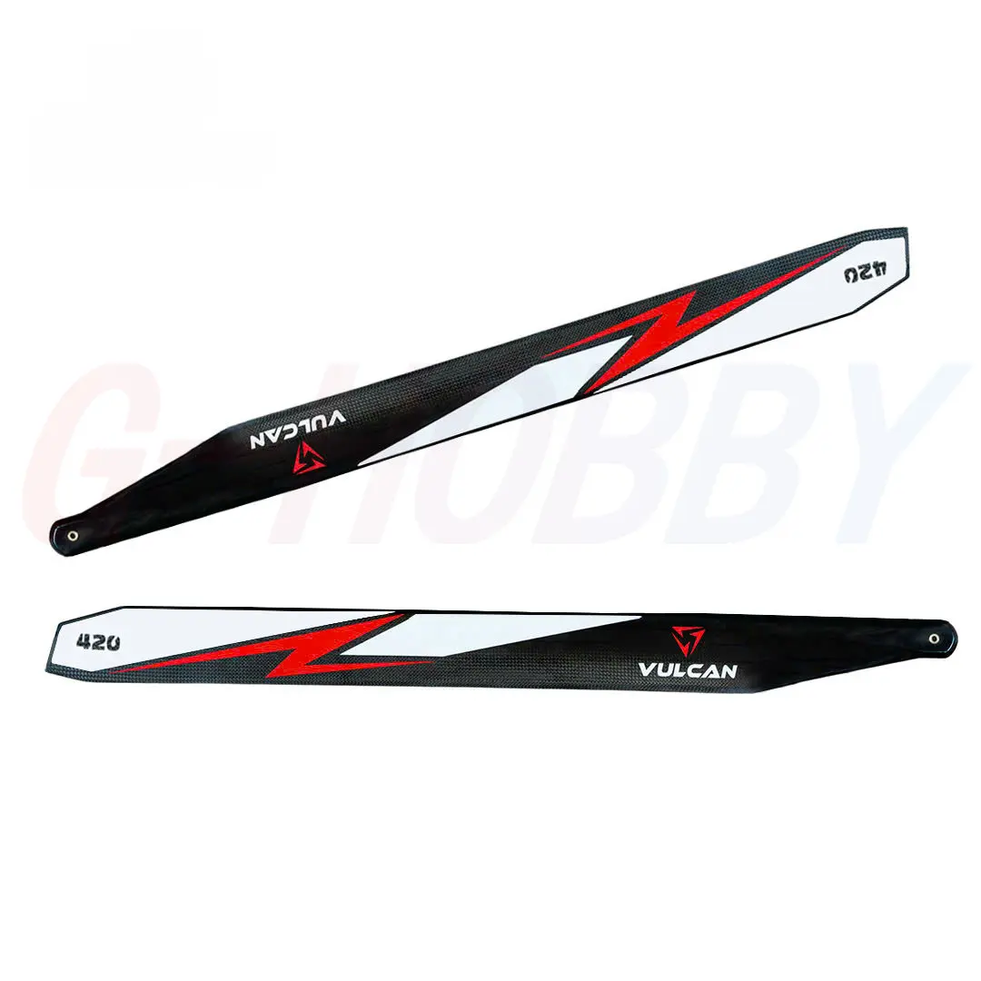 1 คู่ VULCAN 420 มม. 563 มม. 700 มม. 716 มม. คาร์บอนไฟเบอร์ใบมีดโรเตอร์หลักสําหรับเฮลิคอปเตอร์ RC