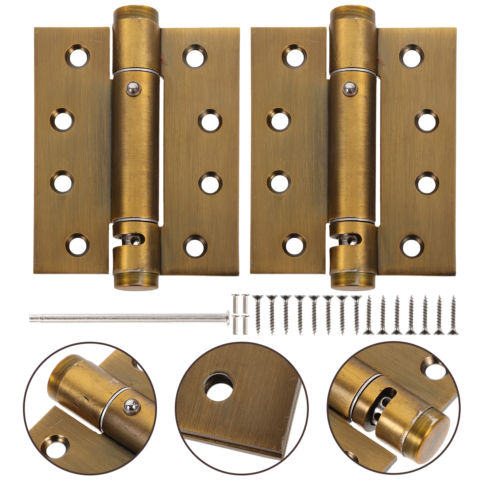 

2 Pcs Automatic Door Close-up Closer Closing Hinge Spring Aluminum Alloy Interior Hinges