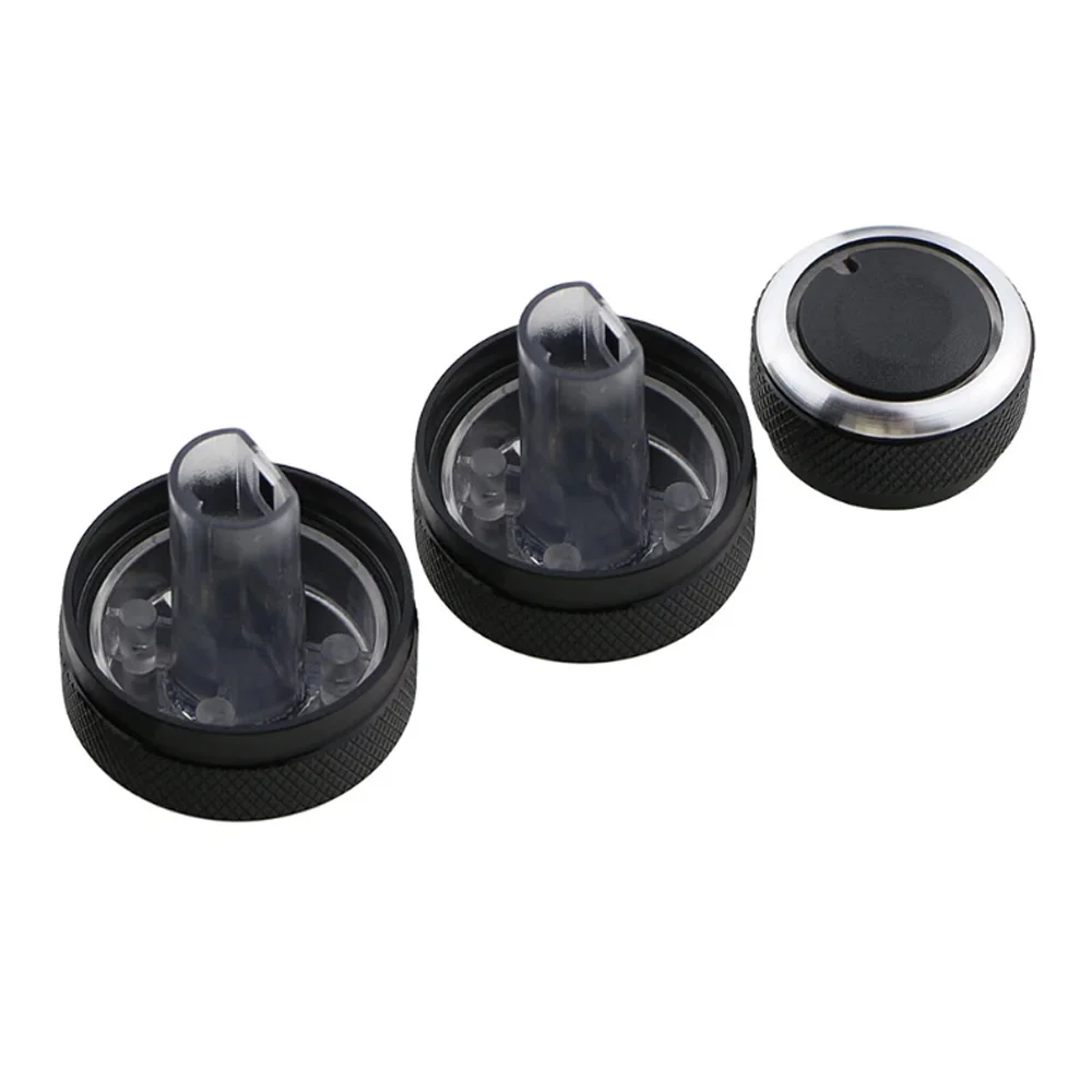 Durable 3Pcsset Aluminum Alloy Car Air Conditioning Knob for Lada Granta Heat Control Switch Button Knob Interior Accessories