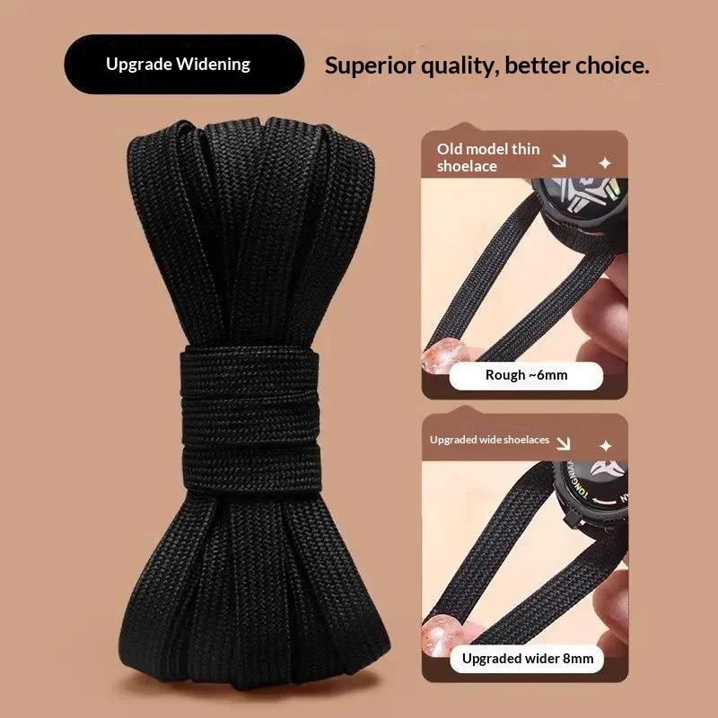 Swivel Buckle No Tie Laces for Sneakers Lazy Shoelace  Adults Kids Unisex Widened Flat Automatic Shoelaces Fastening Accessory image 3