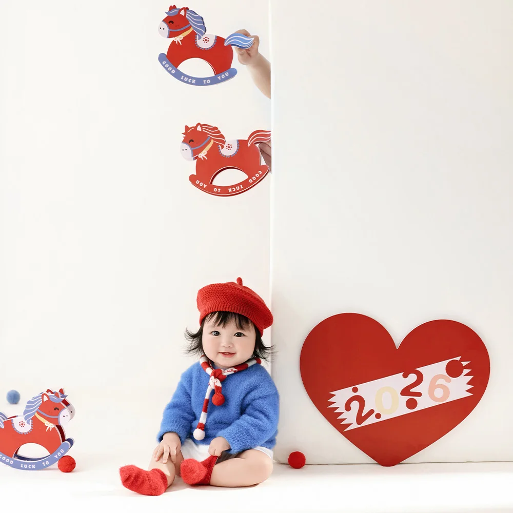 baby-growth-milestone-photography-outfit-red-knit-beret-sweater-set-100-days-baby-korean-style-photo-costume-for-studio-shooting