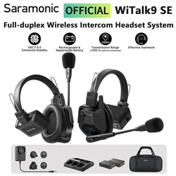 Saramonic witalk9 se全二重ワイヤレスヘッドセット、短いビデオ撮影のためのインターホン通信システム、屋外チームビルディング