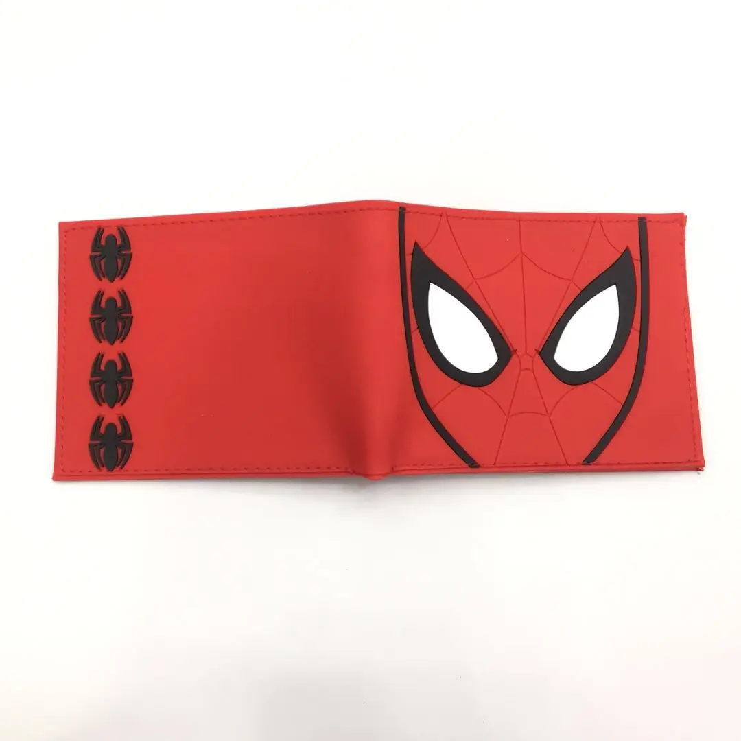 Anime Comics Spiderman Wallet Gift Mens PVC Short Purse with Coin Pocket