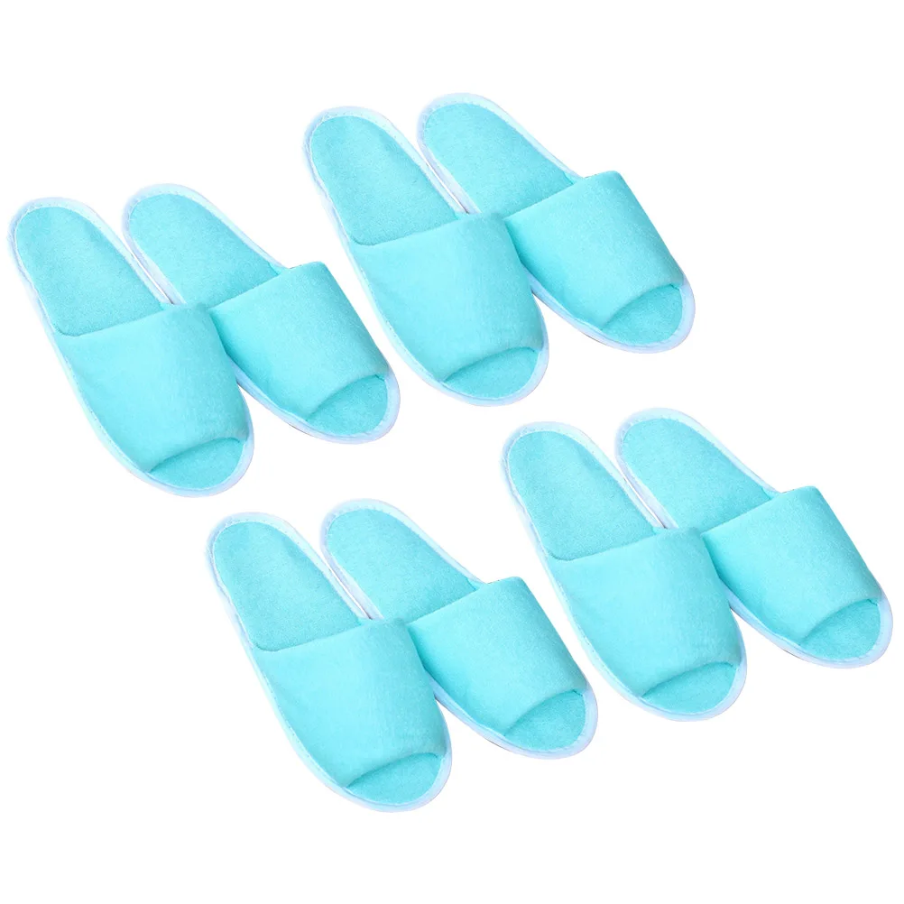 

Portable Folding Slippers 4 Pairs Lightweight Comfortable Breathable Non Slip Guest Travel Hotel Spa Disposable Foldable Unisex