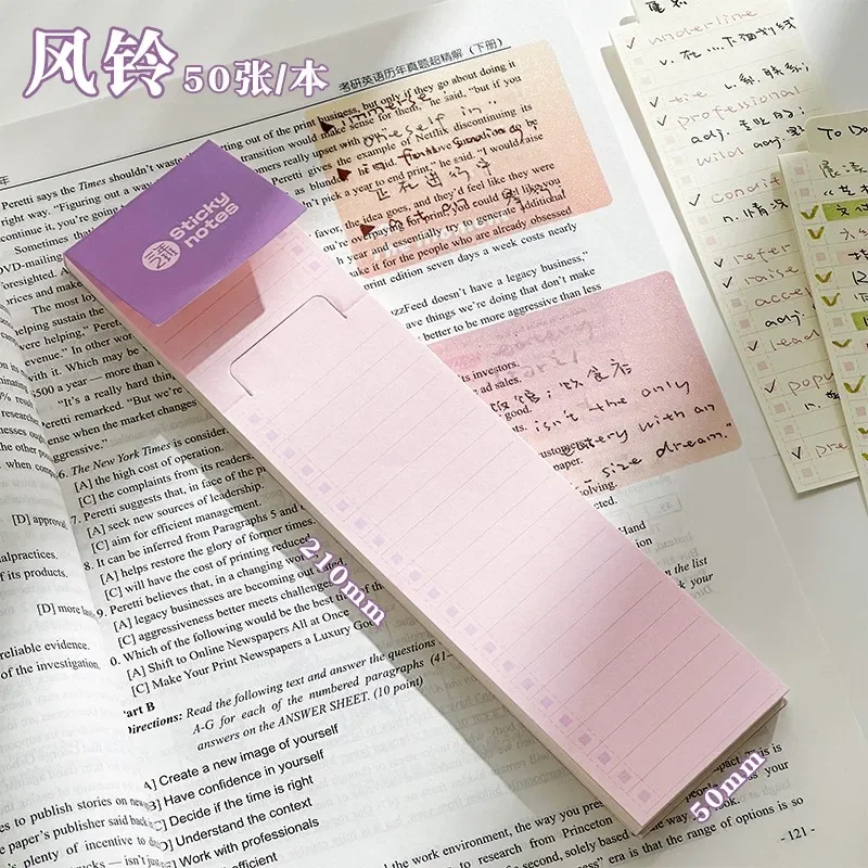 Bookmark style Folding Memo Book Blank Index Plan Can be Torn Off Portable memo pad kawaii school supplies journaling stationery