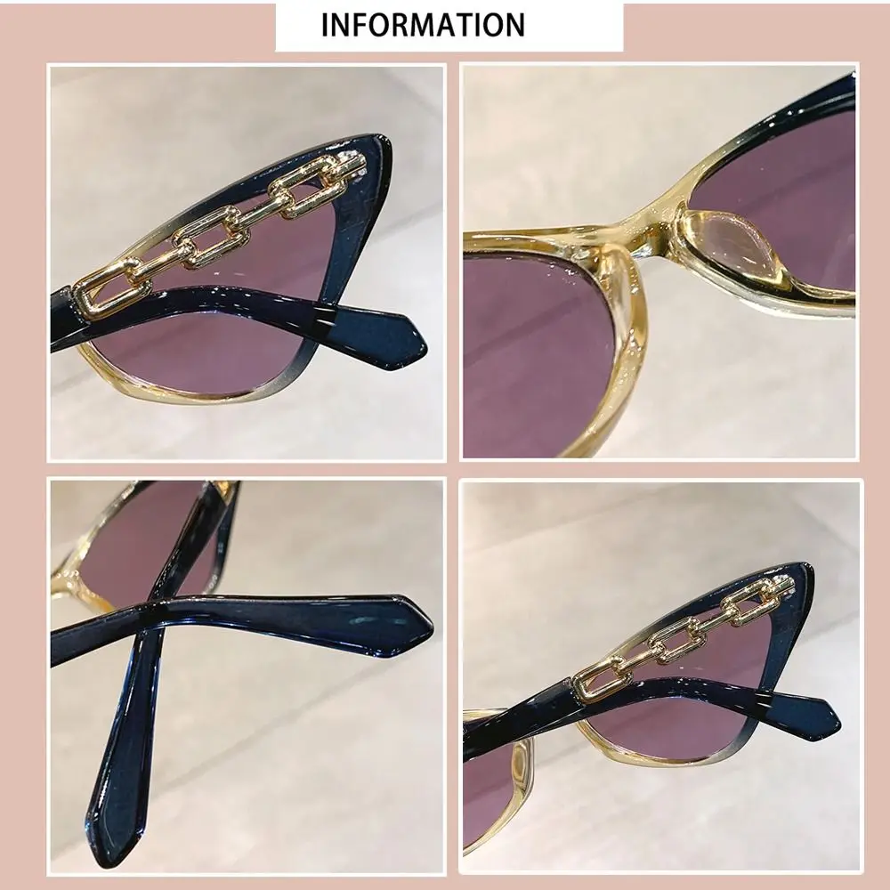 

Солнцезащитные очки «кошачий глаз» в маленькой оправе в стиле ретро, винтажные треугольные солнцезащитные очки в стиле панк, модные черные очки для пляжных путешествий для женщин и мужчин