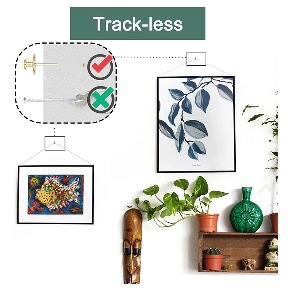 30 Pack Small Nails for Picture Hanging Double-Headed Picture Hangers Nails Wall Nails for Hanging Pictures