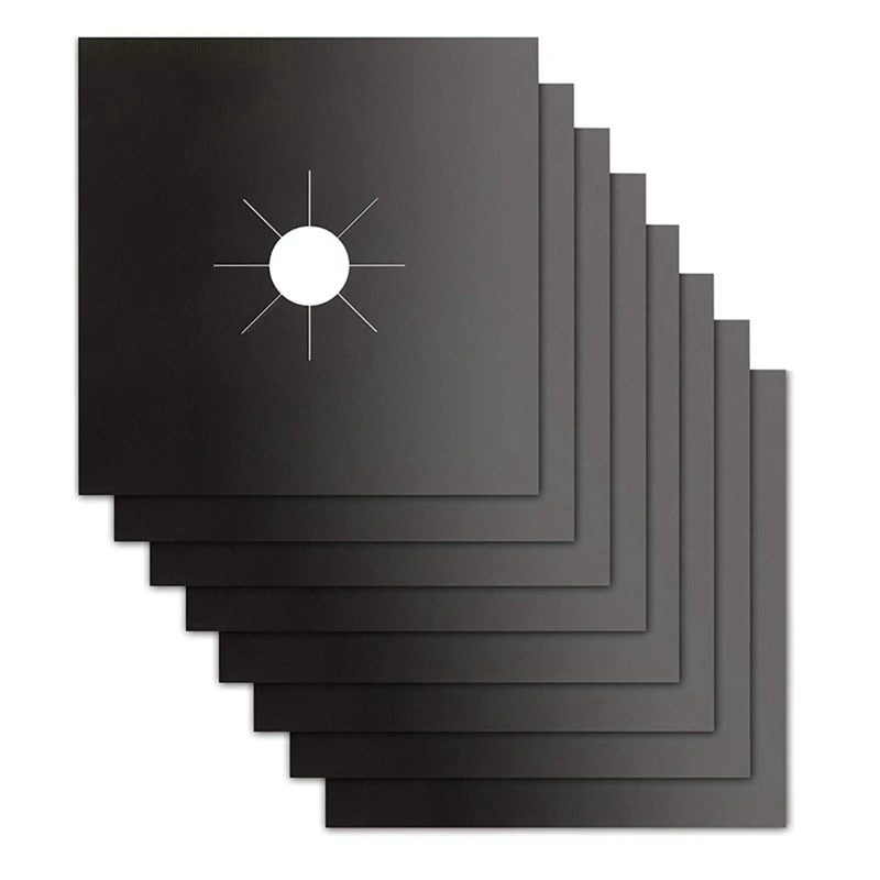 

15 Piece Gas Stove Protectors Cooker Cover Liner Clean Mat Pad Gas Stove Stovetop Protector Black