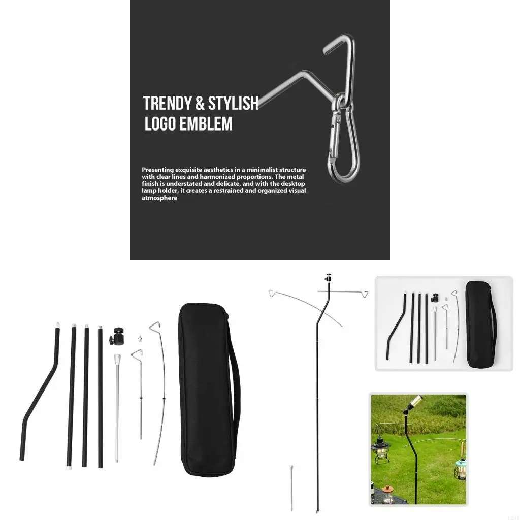 

Регулируемая настольная подставка для лампы для лампы с двойным крюком алюминиевого сплава.