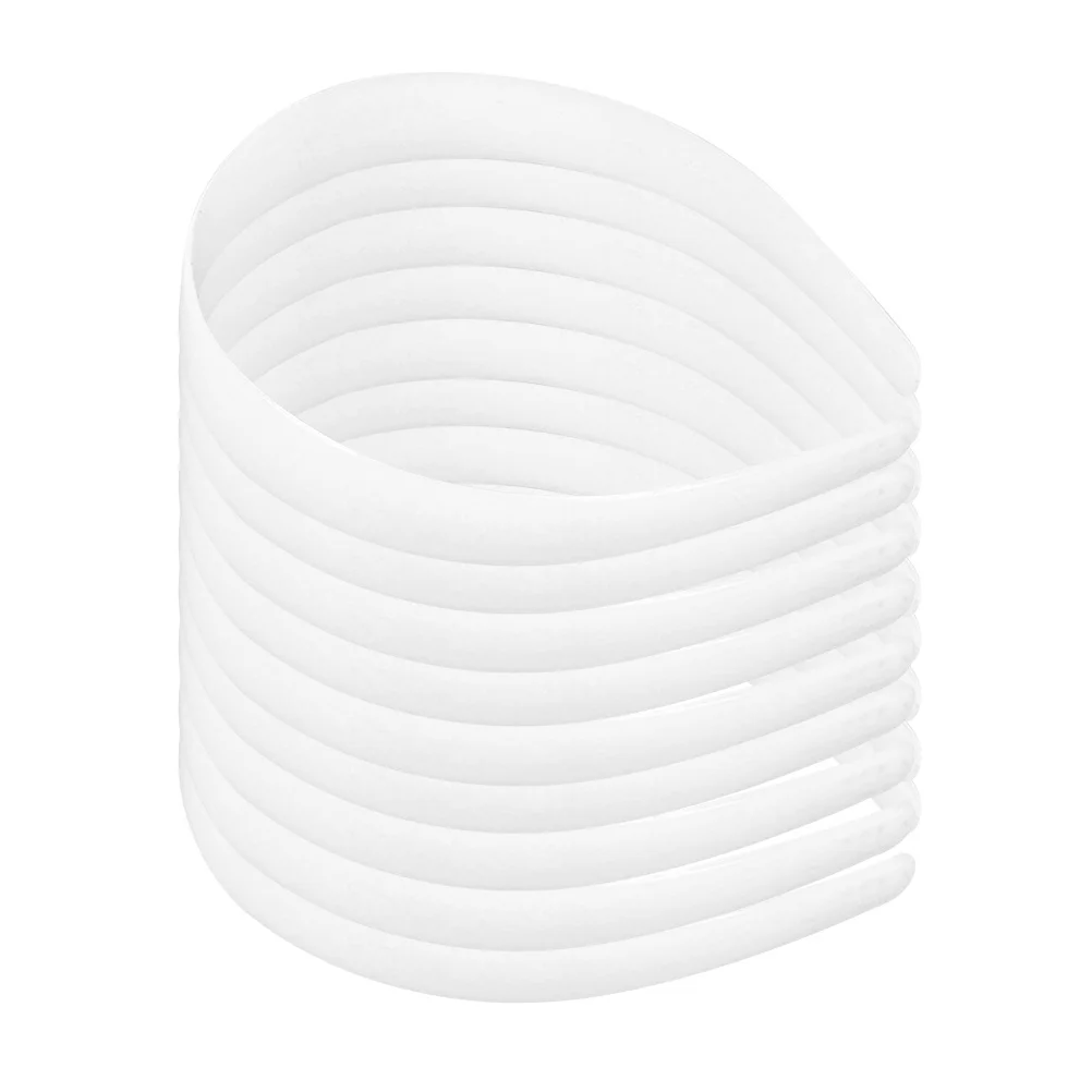 

20 Pcs Plastic Headbands Plain Elastic Hair Accessories DIY Craft Ribbon Lengthen Bands Comfort Smooth ABS Material
