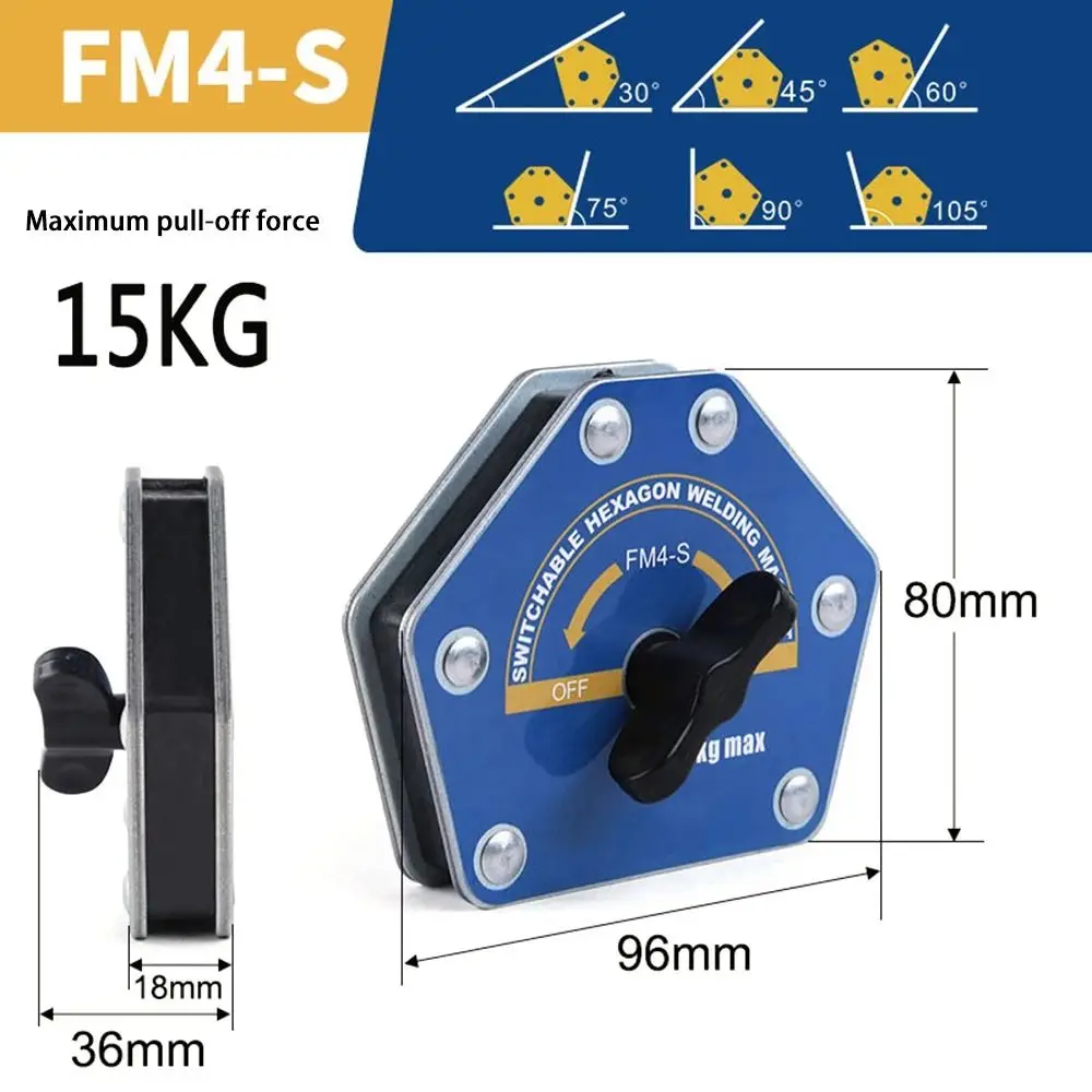 Mehrwinkel-Magnetschweißhalter, doppelschichtig, mit Schalter, Magnet, Hilfslocator, präzise umschaltbar