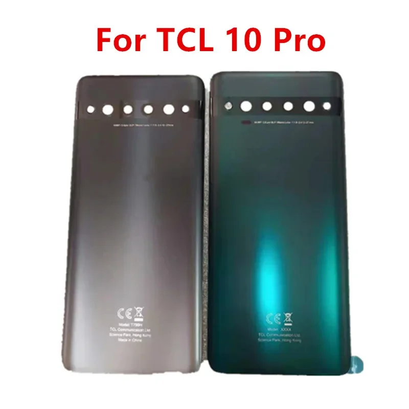 Housing For TCL 10 Pro T799H T799B Battery Cover Repair Replace Back Door Phone Rear Case + Logo Adhesive