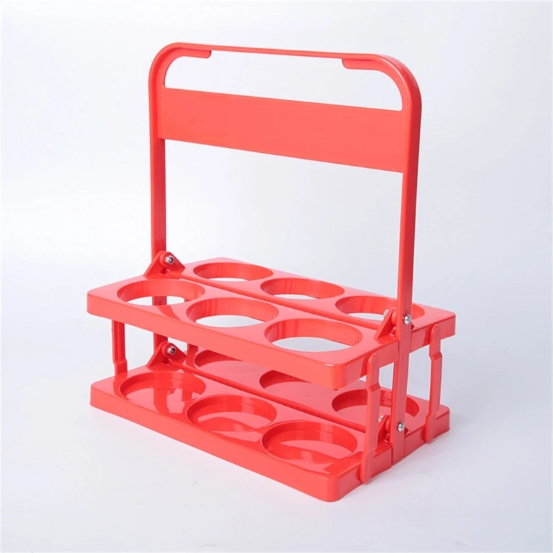 Plastic Drink Holder Compact Beer Bottle Carrier Space Saving Beer Rack Reusable Beer Bottle Holder for Bars and Home